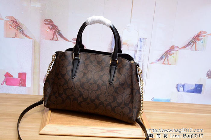 COACH蔻馳 C家新款 專櫃品質 大號 戴妃單肩斜挎女包 57497  Chz1459